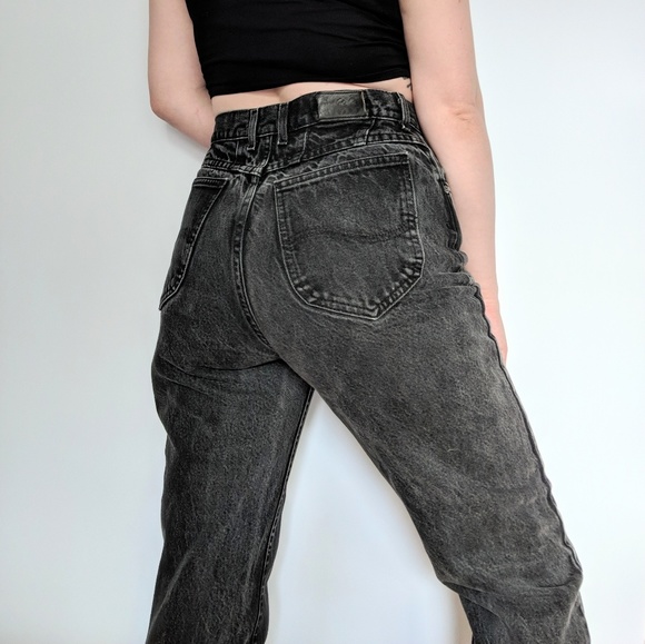 lee black high waisted jeans